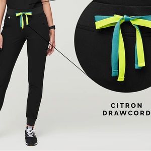 LIMITED EDITION FIGS Citron Two Tone Cord Zamora Pants Size Medium